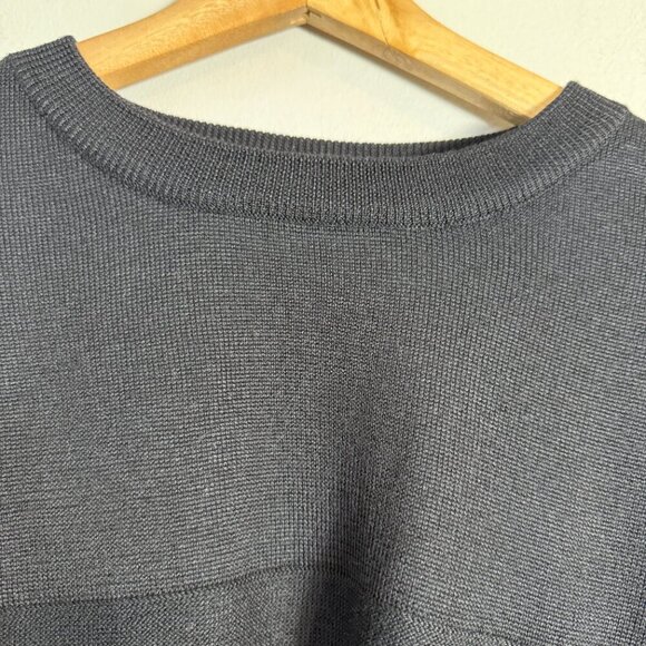 Cutter & Buck Merino Wool Nylon Lined Crewneck Sweater Pullover Mens Large Black - Picture 6 of 12